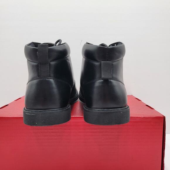 London Fog Tyler Chukka Shoes Mens Size 8 Black Memory Foam Dress Boots New